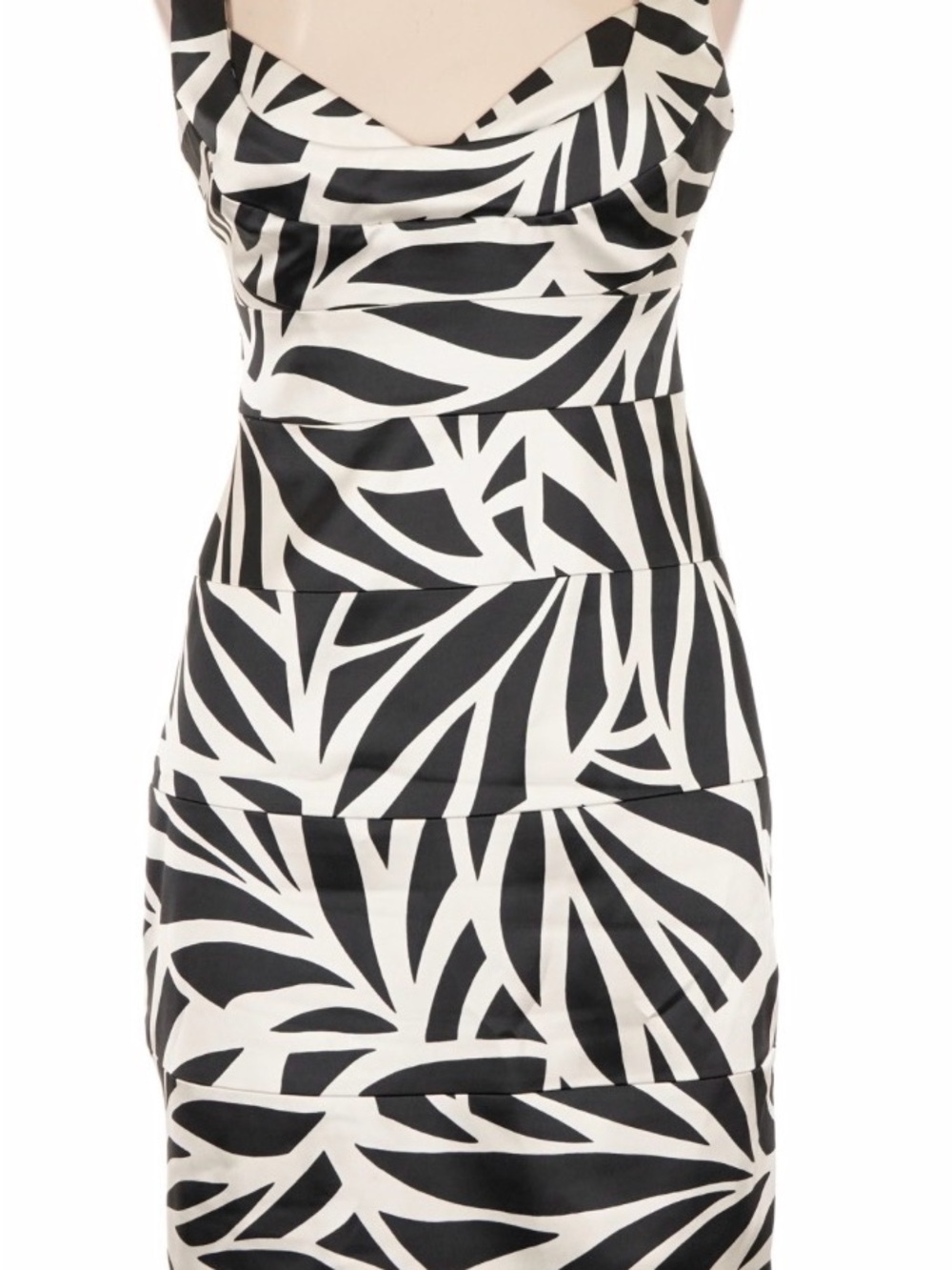 London Times Black and White Printed Sheath Dress